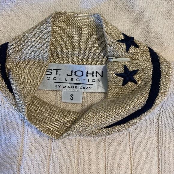 ST . JOHN SM collection by Marie Gray Santana knit sweater As is (yellow dots ) - Picture 6 of 12